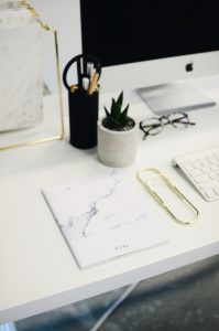 Desk in a home office